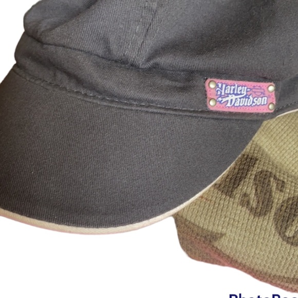 HARLEY DAVIDSON VINTAGE BASEBALL HAT CAP W FAMOUS LOGO PINK CRYSTALS ⭐️⭐️⭐️⭐️⭐️ - Picture 7 of 13